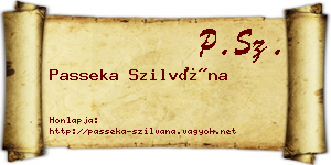 Passeka Szilvána névjegykártya